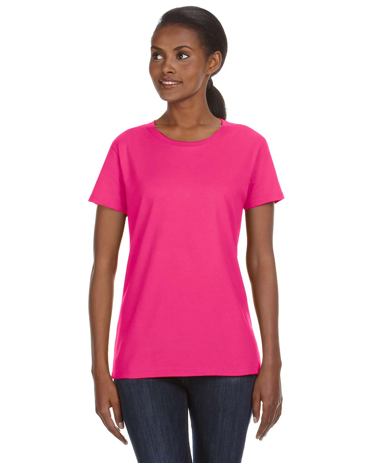 Anvil_780L_Hot_Pink_Womens_Ringspun_Midweight_Mid_Scoop_Short_Sleeve_T ...