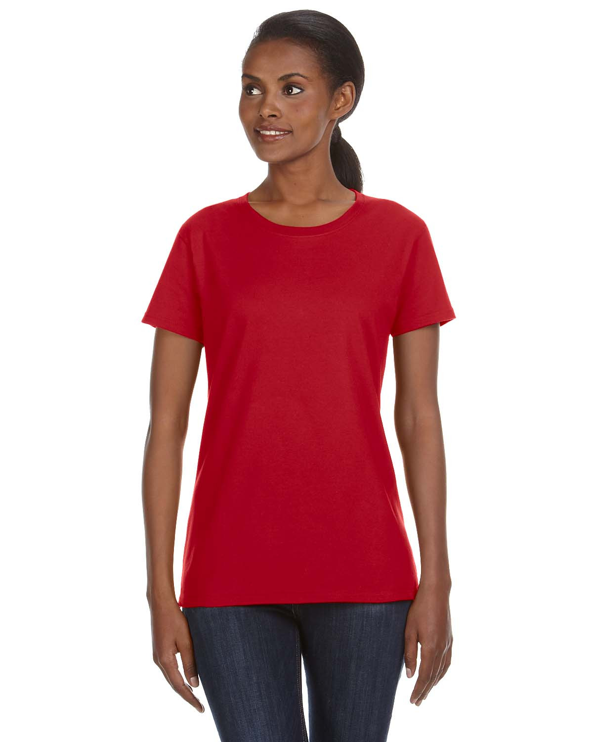 Anvil_780L_Red_Womens_Ringspun_Midweight_Mid_Scoop_Short_Sleeve_T ...